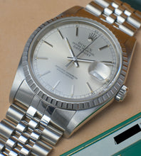 Afbeelding in Gallery-weergave laden, Rolex Datejust 16220 'Silver' 1989 (B+P) 'Like new/NOS'