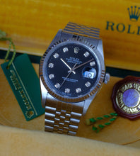 Afbeelding in Gallery-weergave laden, Rolex Datejust 16234 black diamond dial