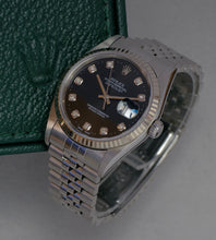 Afbeelding in Gallery-weergave laden, Rolex Datejust 16234 black diamond dial