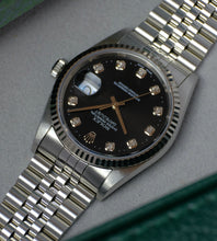 Afbeelding in Gallery-weergave laden, Rolex Datejust 16234 black diamond dial