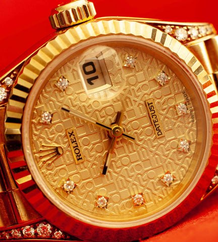 Rolex Lady-Datejust 69238 '18K Gold / Diamond Jubilee Dial /  Box + Papers / 1995'