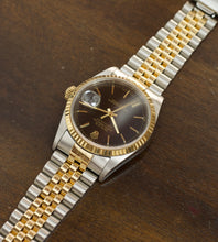 Afbeelding in Gallery-weergave laden, Rolex Datejust 16233 'Black' 2000