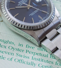 Afbeelding in Gallery-weergave laden, Rolex Datejust 16220 'Blue' 1999