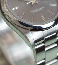 Afbeelding in Gallery-weergave laden, Rolex Date 15210 Slate Grey + Papers & Original Engine Turned Bezel (1995)