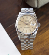 Load image into Gallery viewer, Rolex Datejust 16234 fluted bezel silver dial 1993