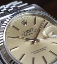 Load image into Gallery viewer, Rolex Datejust 16234 fluted bezel silver dial 1993