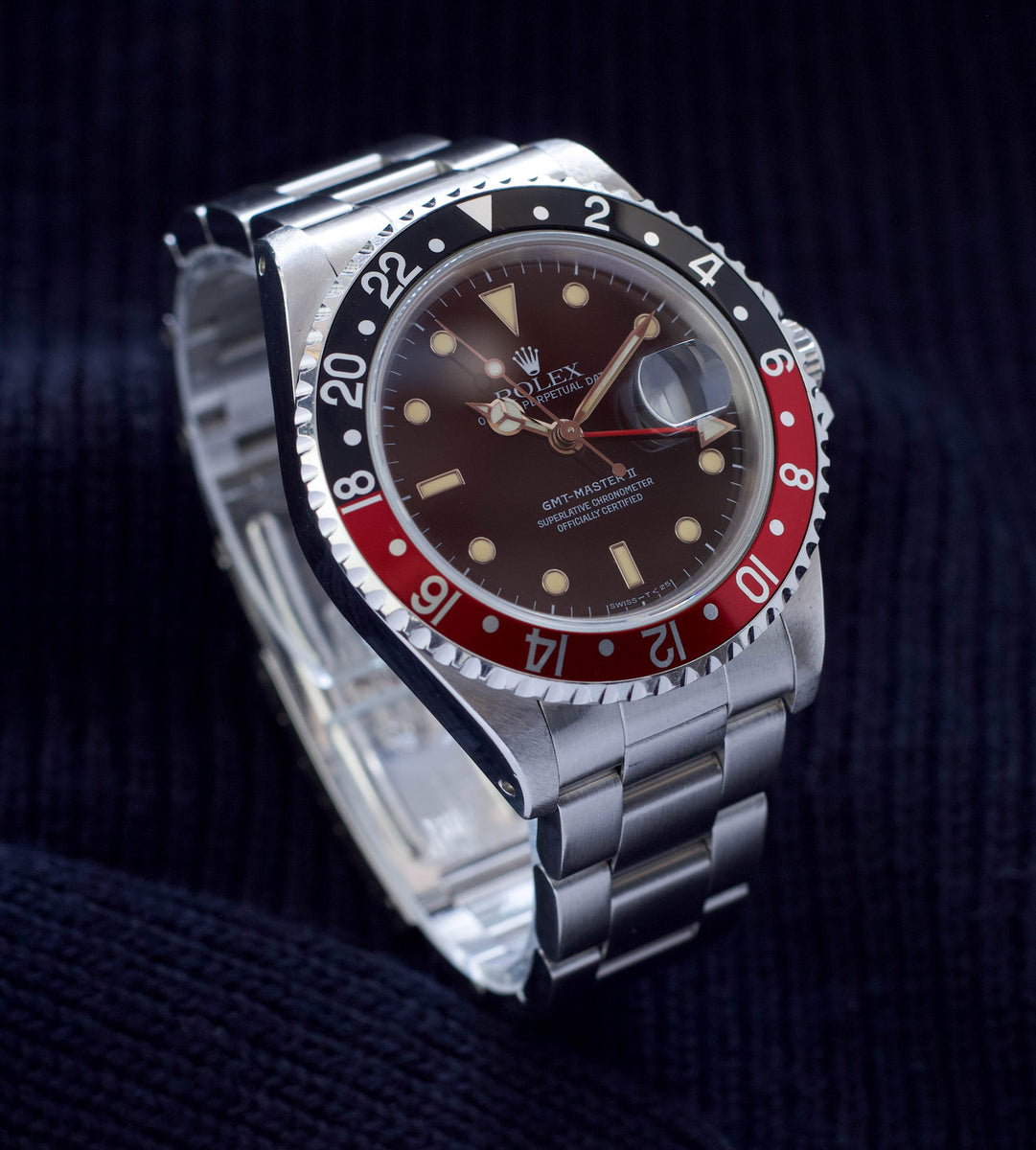 Rolex GMT Master II 16710 Coke Cream Patina 1990 10 over 10