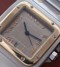 Afbeelding in Gallery-weergave laden, Cartier Santos Galbée 1566 'Slate Grey / Rhodium Dial'