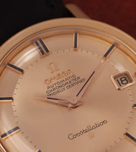 Afbeelding in Gallery-weergave laden, Omega Constellation Date 18K 'Pie-Pan Onyx Dial' 168.004/14 (1962)