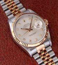Afbeelding in Gallery-weergave laden, Rolex Datejust 16233 'Silver Diamond Dial' (1991)