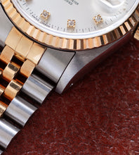 Afbeelding in Gallery-weergave laden, Rolex Datejust 16233 'Silver Diamond Dial' (1991)