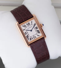 Afbeelding in Gallery-weergave laden, Cartier Tank Solo 'Small' Rose Gold 3168 + Box & Papers (2019)