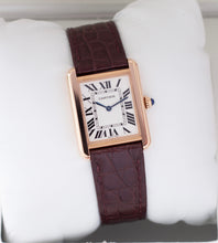 Afbeelding in Gallery-weergave laden, Cartier Tank Solo 'Small' Rose Gold 3168 + Box & Papers (2019)