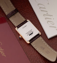 Afbeelding in Gallery-weergave laden, Cartier Tank Solo 'Small' Rose Gold 3168 + Box & Papers (2019)