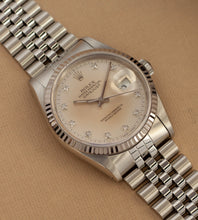 Afbeelding in Gallery-weergave laden, Rolex Datejust 16234 'Silver / Cream Diamond Dial' (1990)