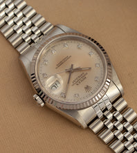 Afbeelding in Gallery-weergave laden, Rolex Datejust 16234 'Silver / Cream Diamond Dial' (1990)