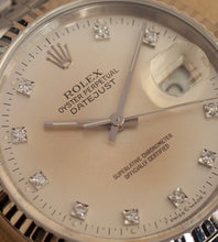 Afbeelding in Gallery-weergave laden, Rolex Datejust 16234 'Silver / Cream Diamond Dial' (1990)