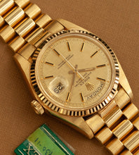 Afbeelding in Gallery-weergave laden, Rolex Day-Date 1803 'Linen dial' (1978)