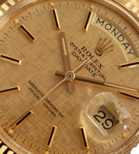 Afbeelding in Gallery-weergave laden, Rolex Day-Date 1803 'Linen dial' (1978)