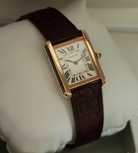 Afbeelding in Gallery-weergave laden, Cartier Tank Solo 'Small' 3168 + Box & Papers / Brown Strap (2014)