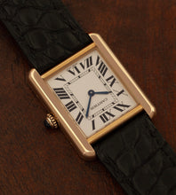 Afbeelding in Gallery-weergave laden, Cartier Tank Solo 'Small' 3168 Box & Papers / Black Strap (2014)