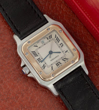 Afbeelding in Gallery-weergave laden, Cartier Santos Galbée 187901 + Box (Leather strap)