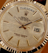 Afbeelding in Gallery-weergave laden, Rolex Day-Date 1803 'Sigma Linen Dial' (1973)