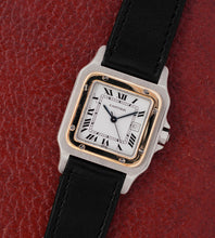 Afbeelding in Gallery-weergave laden, Cartier Santos Carrée 2961 'Leather Strap'