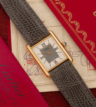 Afbeelding in Gallery-weergave laden, Cartier Tank Must de 'Grey Art Deco Dial' Ref. 520005 (LM) + Papers Ca. 1991