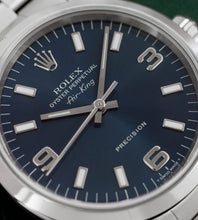 Afbeelding in Gallery-weergave laden, Rolex Air-King 14000 'Blue Dial' + Box & Booklets (1997/1998)