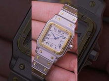 Video laden en afspelen in Gallery-weergave, Cartier Santos Carree 2961