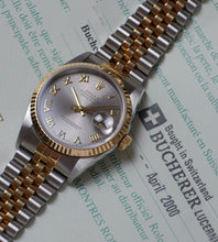 Afbeelding in Gallery-weergave laden, Rolex Datejust 16233 'Slate Grey Roman' 1996 (B+P)