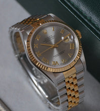 Afbeelding in Gallery-weergave laden, Rolex Datejust 16233 'Slate Grey Roman' 1996 (B+P)