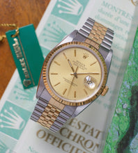 Afbeelding in Gallery-weergave laden, Rolex Datejust 16233 'Champagne' Box + Papers 1990