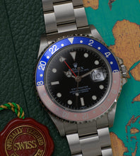 Afbeelding in Gallery-weergave laden, Rolex GMT-Master 16700 'Swiss Only' 1998 (Box+Papers) 'Faded Pepsi Bezel'