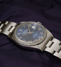 Load image into Gallery viewer, Rolex Datejust 16220 Blue Applied Roman Dial from 1999