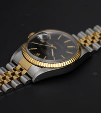 Afbeelding in Gallery-weergave laden, Rolex Datejust 16013 Black Tapestry Dial 1987