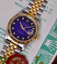 Afbeelding in Gallery-weergave laden, Rolex Datejust 16233 Vignette Dial 1995 + Papers