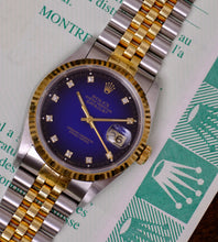 Afbeelding in Gallery-weergave laden, Rolex Datejust 16233 Vignette Dial 1995 + Papers