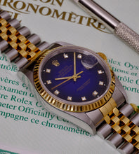 Afbeelding in Gallery-weergave laden, Rolex Datejust 16233 Vignette Dial 1995 + Papers