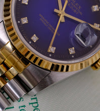 Afbeelding in Gallery-weergave laden, Rolex Datejust 16233 Vignette Dial 1995 + Papers