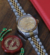 Afbeelding in Gallery-weergave laden, Rolex Lady-Datejust 69173 'Champagne Diamond Dial' 1998 (Full-Set)