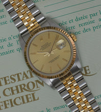 Afbeelding in Gallery-weergave laden, Rolex Datejust 16233 'Champagne Dial' 1990 (B+P)