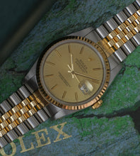 Afbeelding in Gallery-weergave laden, Rolex Datejust 16233 'Champagne Dial' 1990 (B+P)