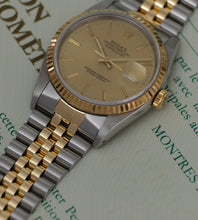 Afbeelding in Gallery-weergave laden, Rolex Datejust 16233 'Champagne Dial' 1990 (B+P)