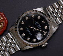 Load image into Gallery viewer, Rolex Datejust 16234 Black Diamond Dial 1996 (Box + Papers)