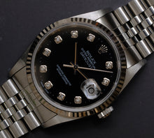 Load image into Gallery viewer, Rolex Datejust 16234 Black Diamond Dial 1996 (Box + Papers)