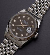 Load image into Gallery viewer, Rolex Datejust 16234 Black Diamond Dial 1996 (Box + Papers)