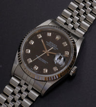 Load image into Gallery viewer, Rolex Datejust 16234 Black Diamond Dial 1996 (Box + Papers)