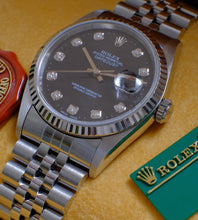 Load image into Gallery viewer, Rolex Datejust 16234 Black Diamond Dial 1996 (Box + Papers)